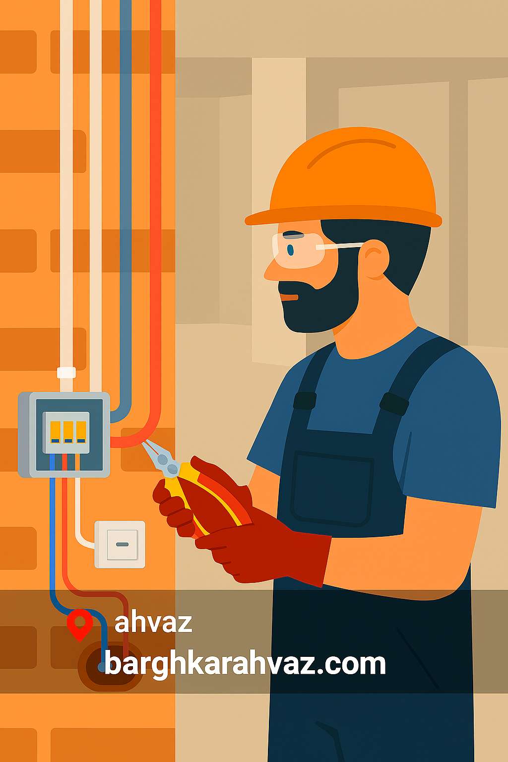 نمونه پروژه برقکاری ساختمان نوساز اهواز توسط عبداله سایر